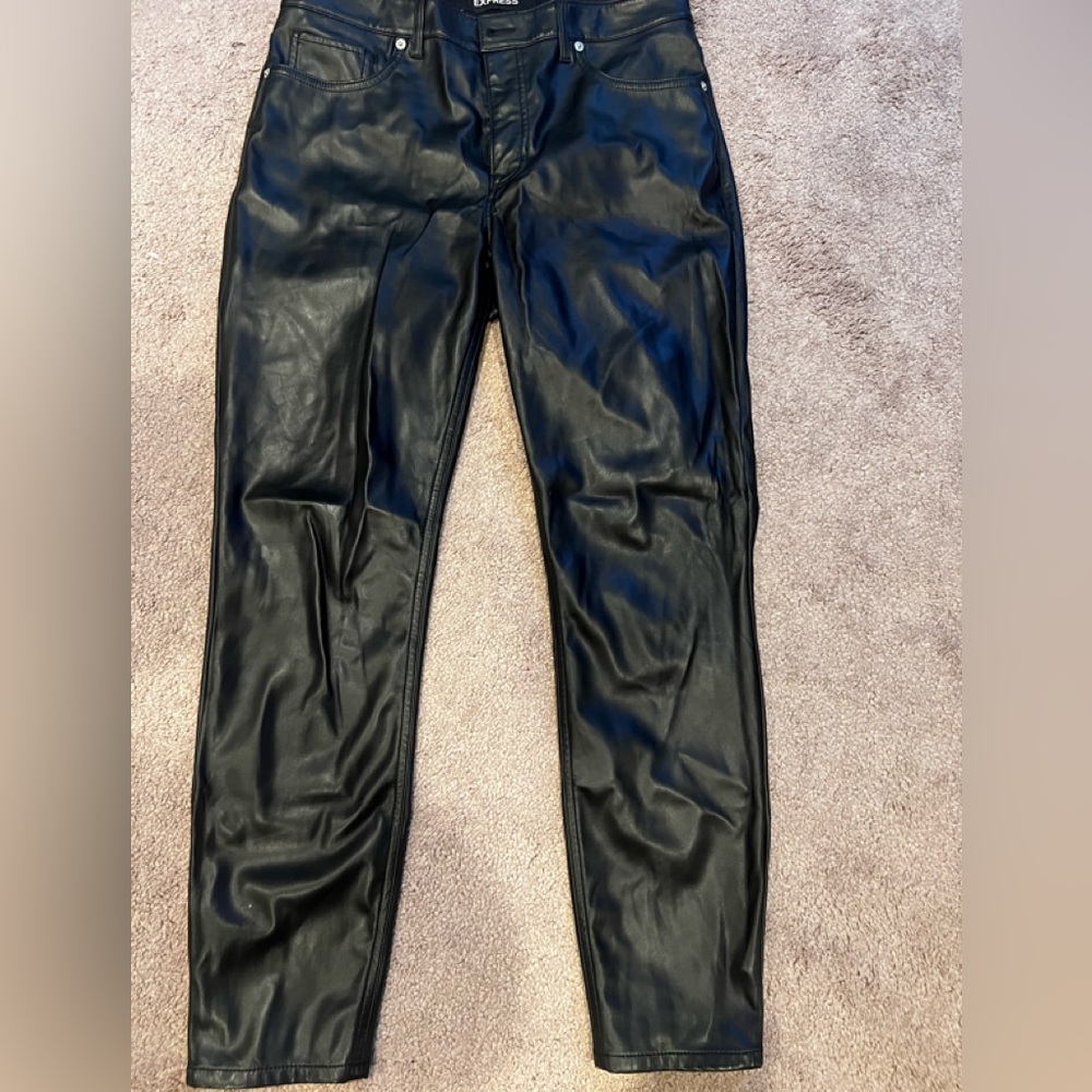 Faux Leather Ankle Pants